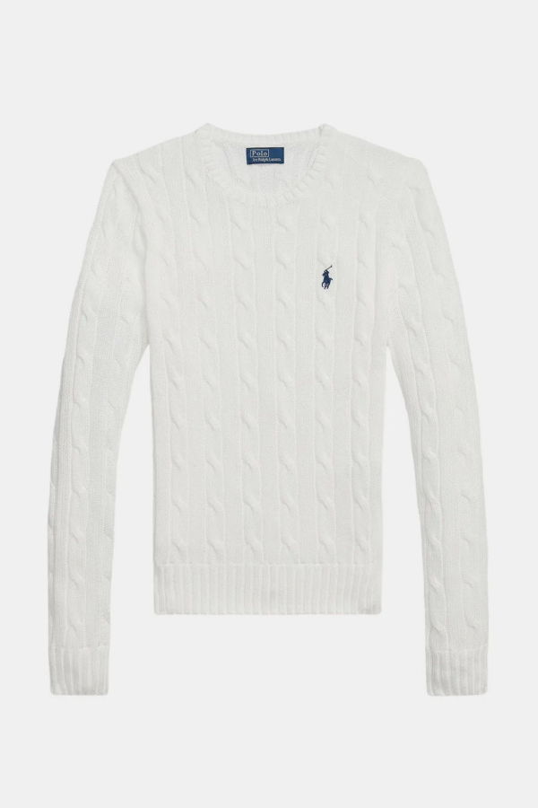 Polo Ralph Lauren Julianna Long Sleeve Pullover Sweater - White