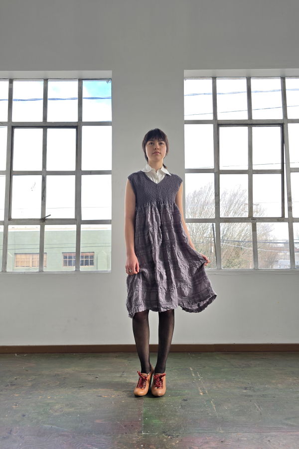 Vintage Issey Miyake Cauliflower Stone Scrunched Dress