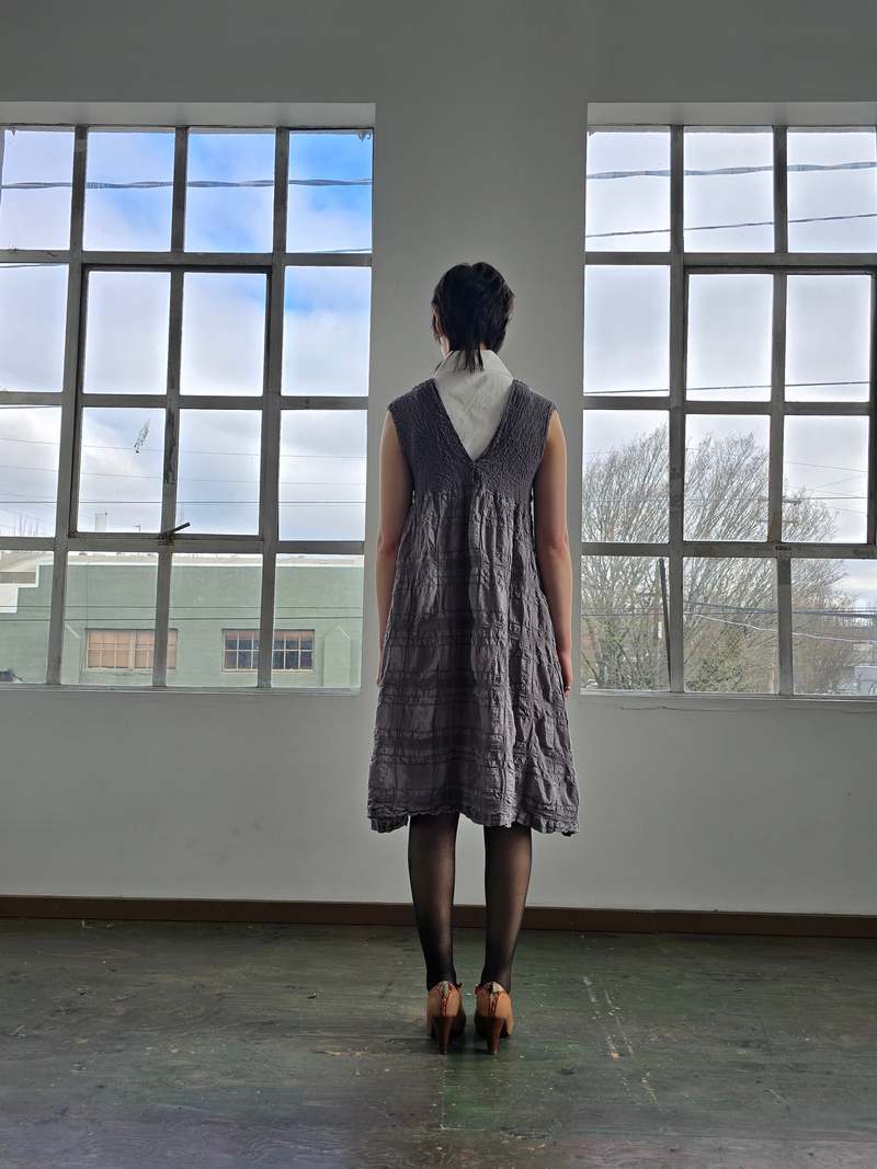 Vintage Issey Miyake Cauliflower Stone Scrunched Dress