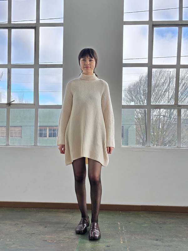 Vintage The Row Wool Sweaterdress Dress - White