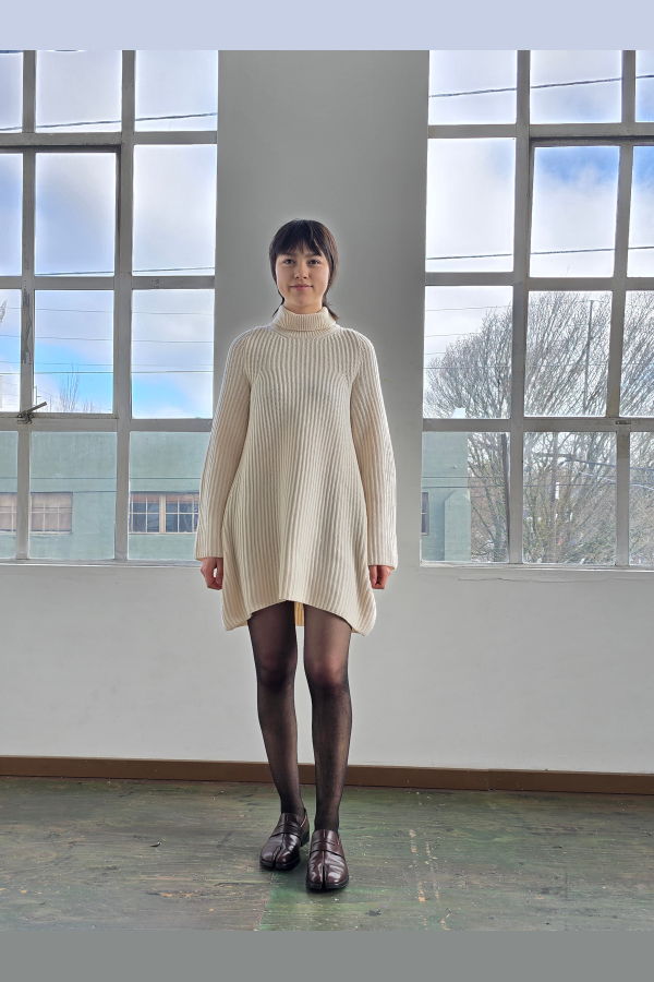 Vintage The Row Wool Sweaterdress Dress - White