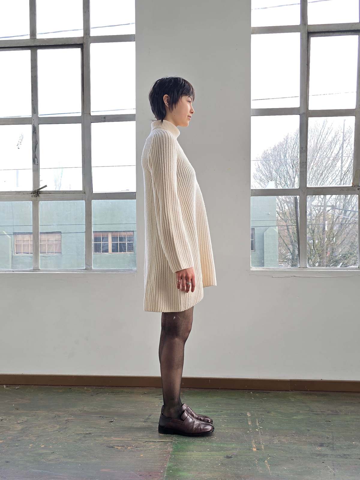 Vintage The Row Wool Sweaterdress Dress - White - Image 2 of 5