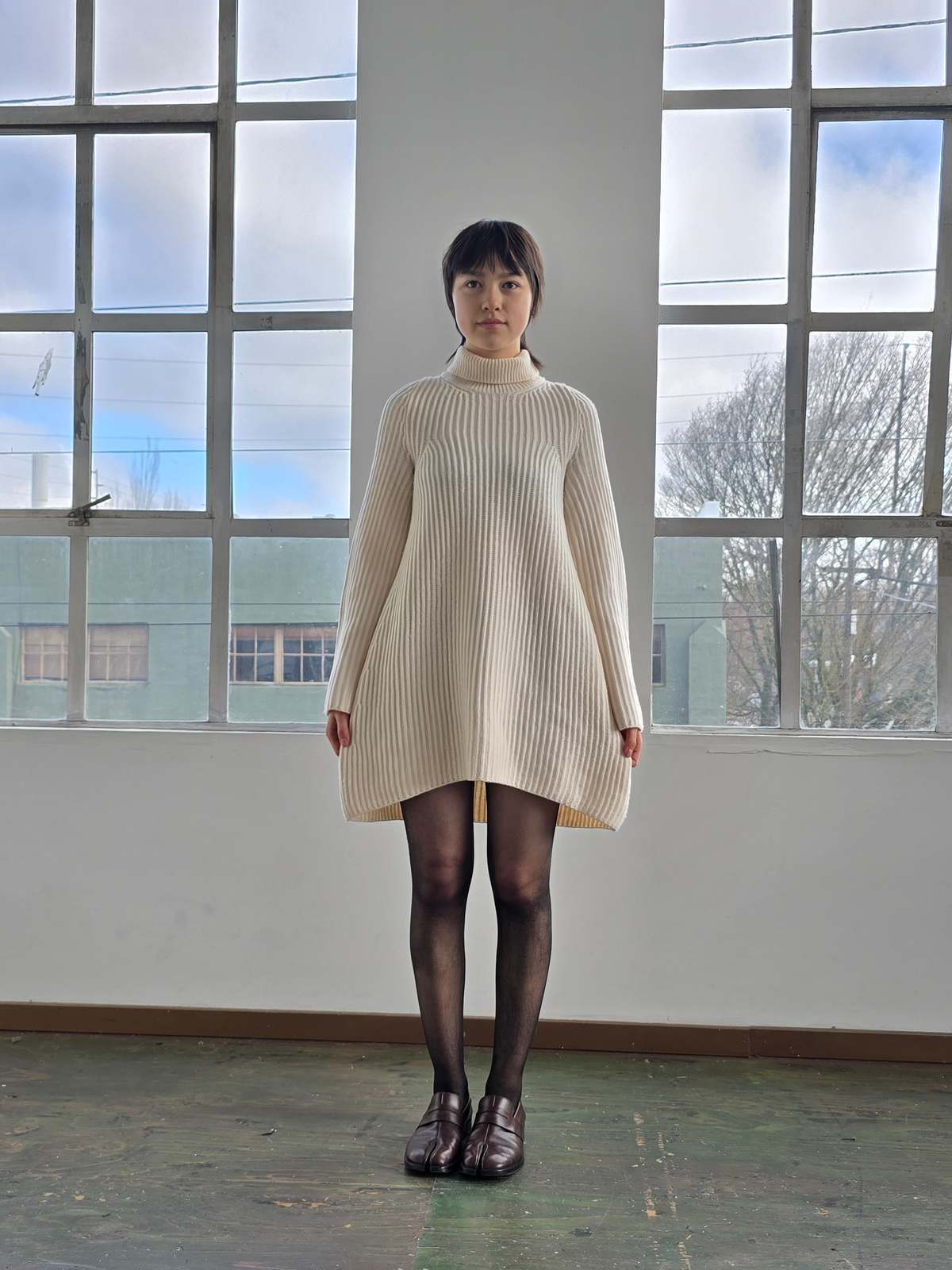 Vintage The Row Wool Sweaterdress Dress - White - Image 4 of 5