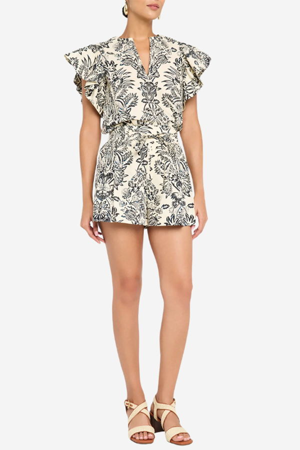 Ulla Johnson Severine Flutter Sleeve Top