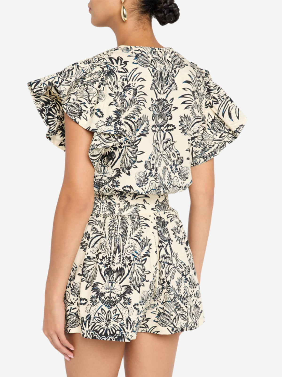 Ulla Johnson Severine Flutter Sleeve Top - Image 3 of 3