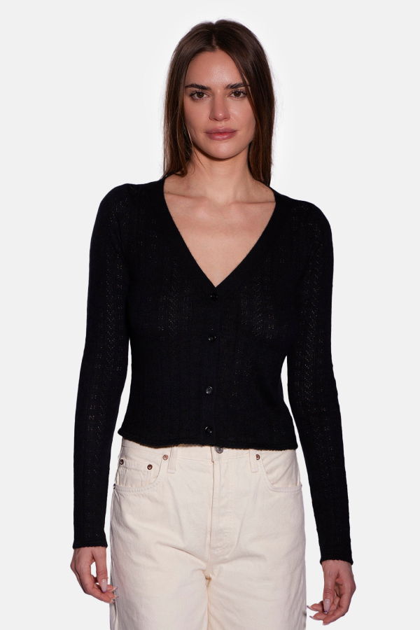 The Tile Club Claire Pointelle Cardigan