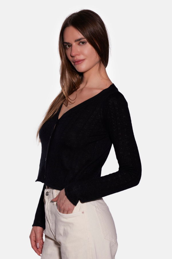 The Tile Club Claire Pointelle Cardigan