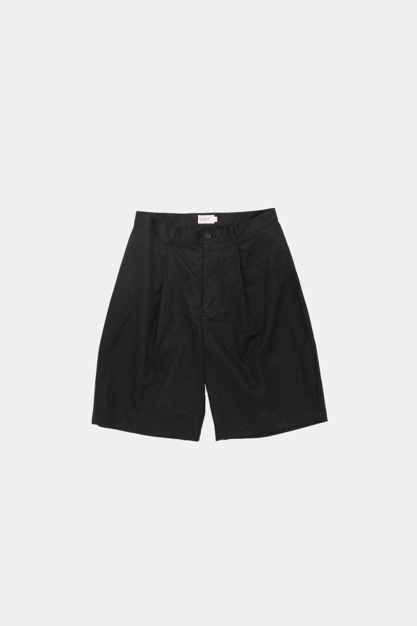 Still By Hand Linen Mixed Wide Shorts