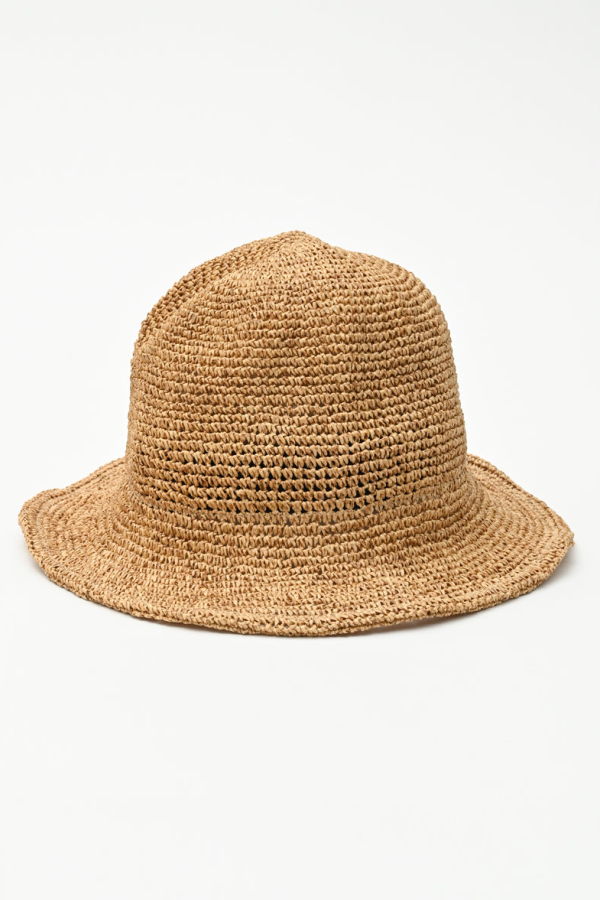 Still By Hand Comes and Goes Paper Crochet Hat - Natural