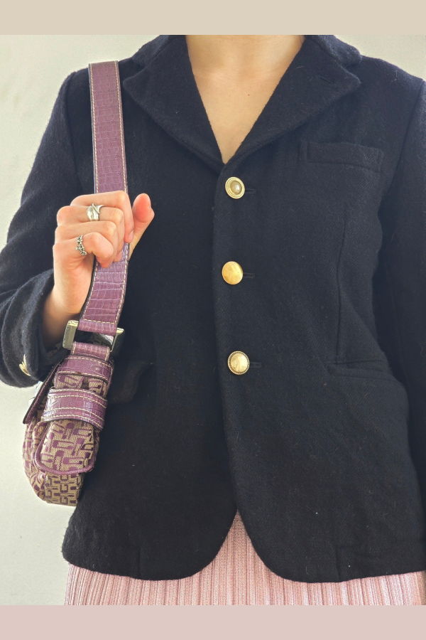 Vintage Comme des Garcons Boiled Wool Jacket - Black