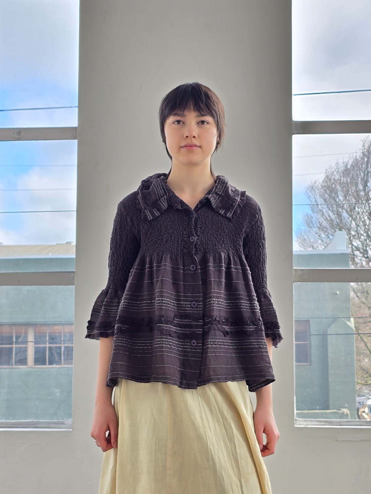 Vintage Issey Miyake Cauliflower Collared Top - Image 6 of 6