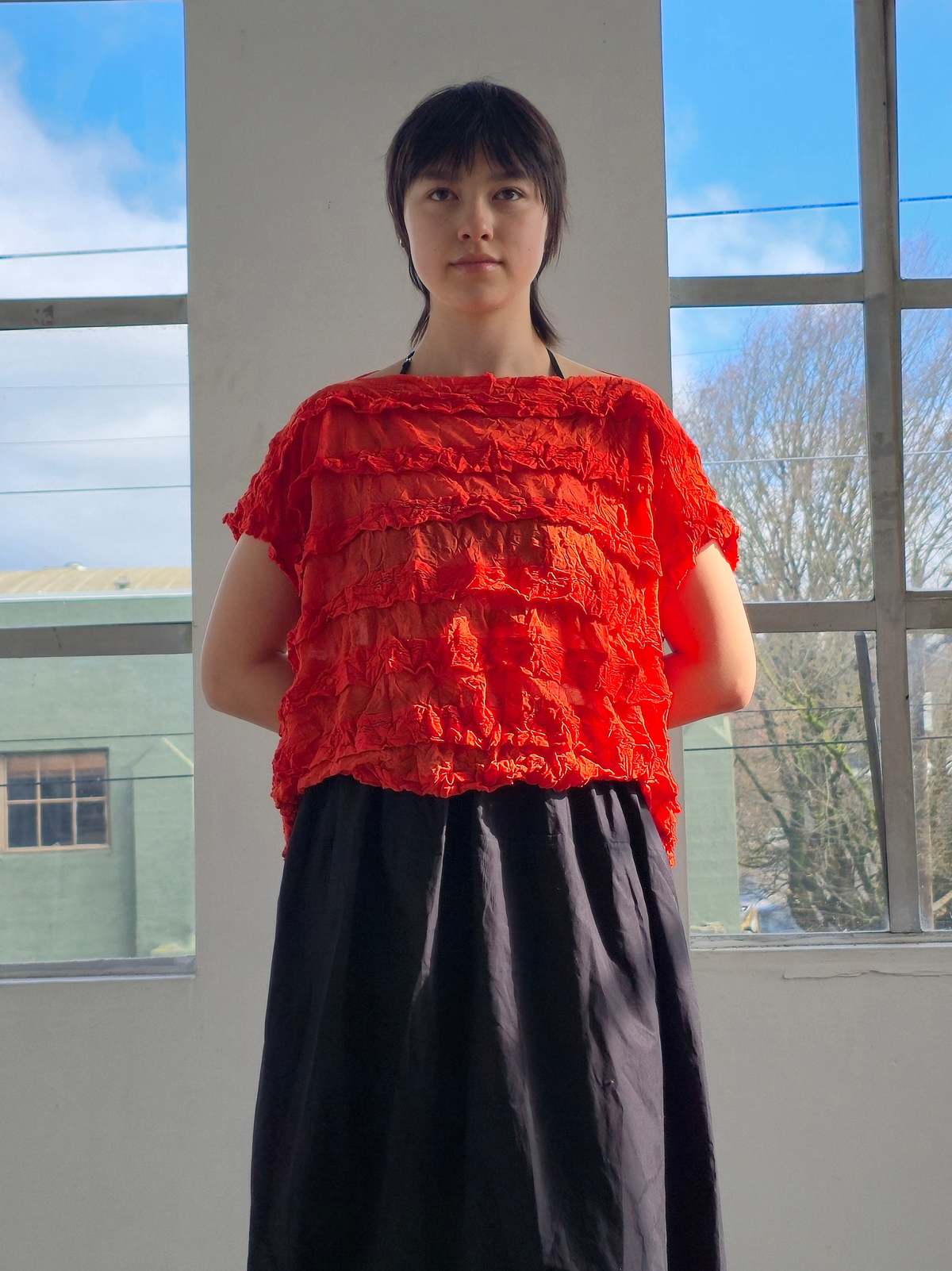 Vintage Issey Miyake Me Poppy Scrunch Top - Image 1 of 7