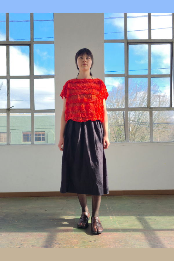 Vintage Issey Miyake Me Poppy Scrunch Top