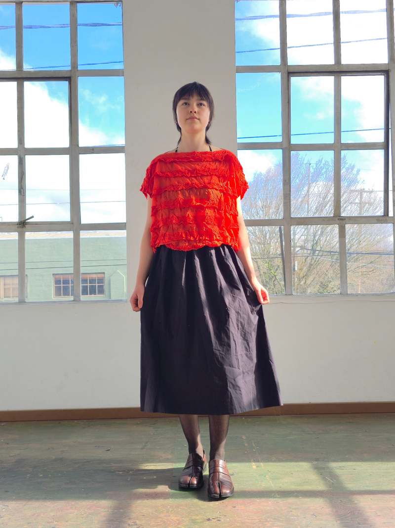 Vintage Issey Miyake Me Poppy Scrunch Top