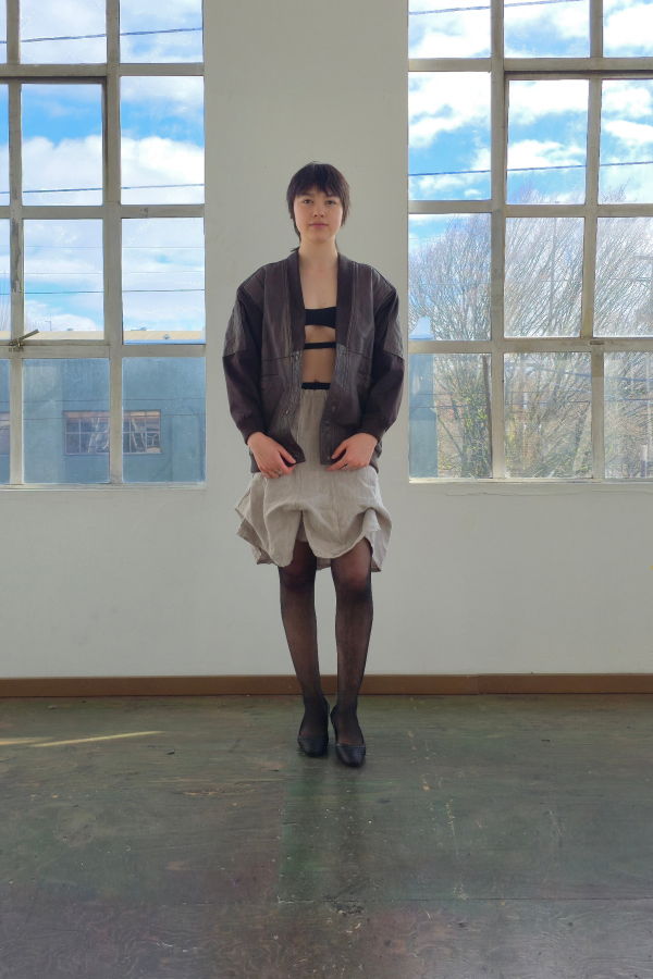 Vintage Retro Leather Snap Button Bomber Jacket - Brown