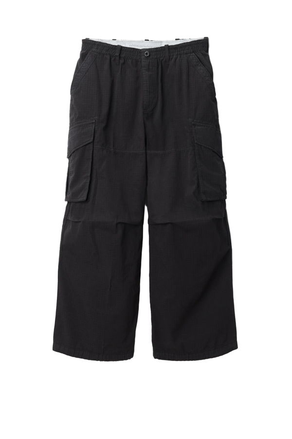 ALEXANDER WANG Elastic Mid-Rise Cargo Pants - Jet Black