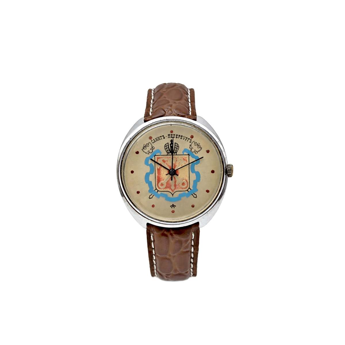 (USSR) Manual Wind, Heraldic City Dial, Plated Case, Late USSR Period - Image 1 of 1