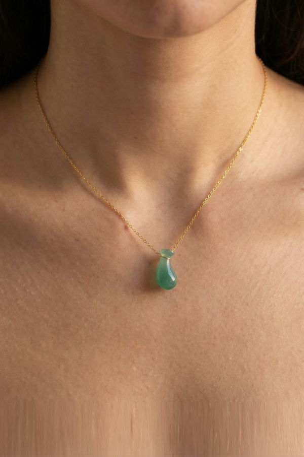 Seree Fudai Pendant Necklace - Green