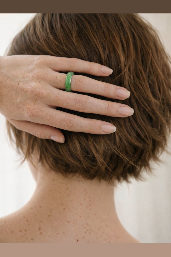 Seree zZ Imperial Green Jade Ring