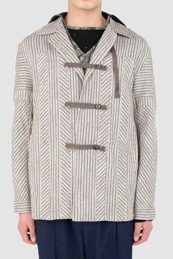 kiko kostadinov Kyan Shirt - Tan/Blue