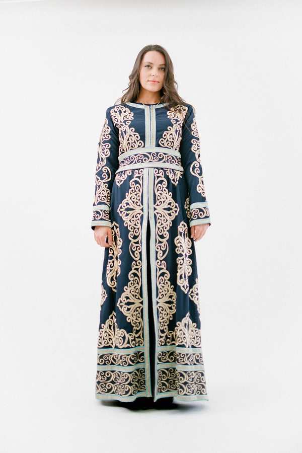 Deerah Arabian Kaftan - Navy Blue
