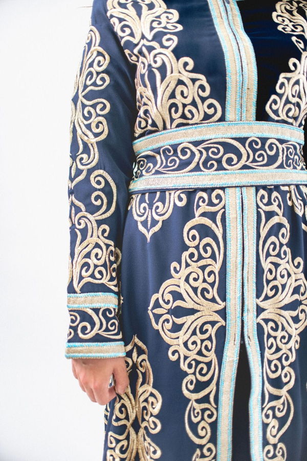 Deerah Arabian Kaftan - Navy Blue