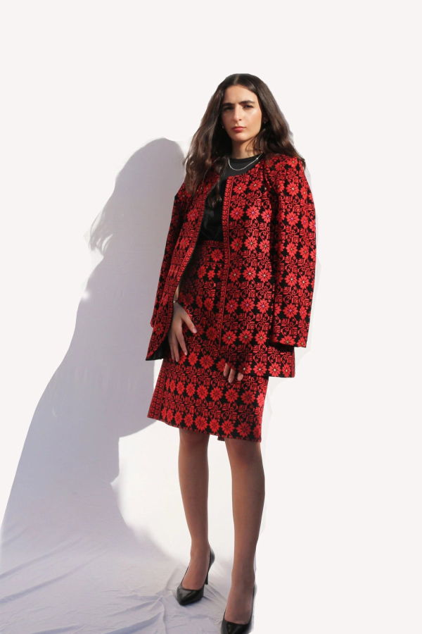 Deerah Floral Embroidered Blazer