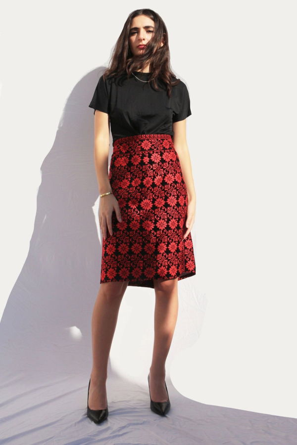 Deerah Floral Pencil Skirt