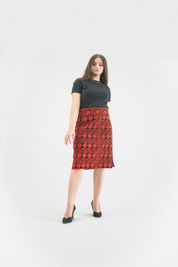 Deerah Floral Pencil Skirt