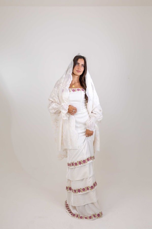 Deerah Floral Velvet Bridal Dress