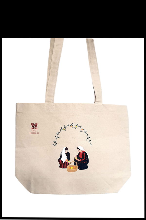 Deerah Harvest Print Tote Bag - Natural Beige