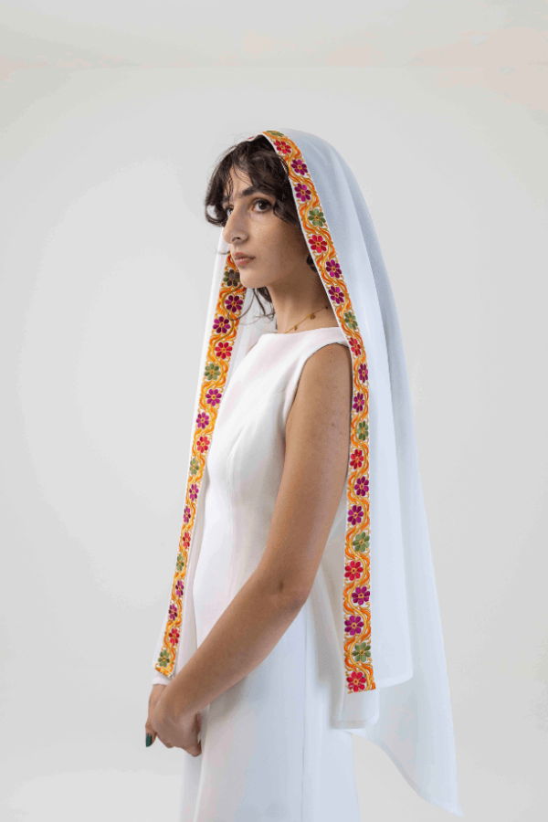 Deerah Machine-Embroidered Shawl