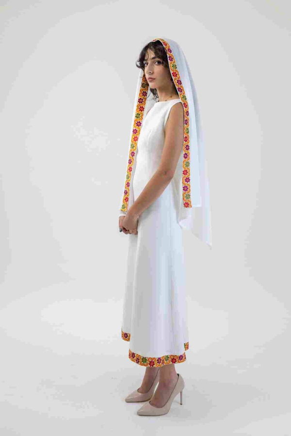 Deerah Machine-Embroidered Shawl