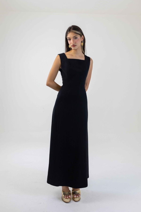 Deerah Square-Neck Dress