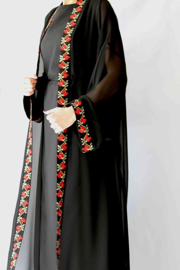 Deerah Zaytouna Hand-Beaded Embroidered Abaya