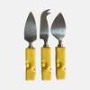 Studio Noticed Say Cheese! Cheese Knife Set - Yellow - Thumbnail 1