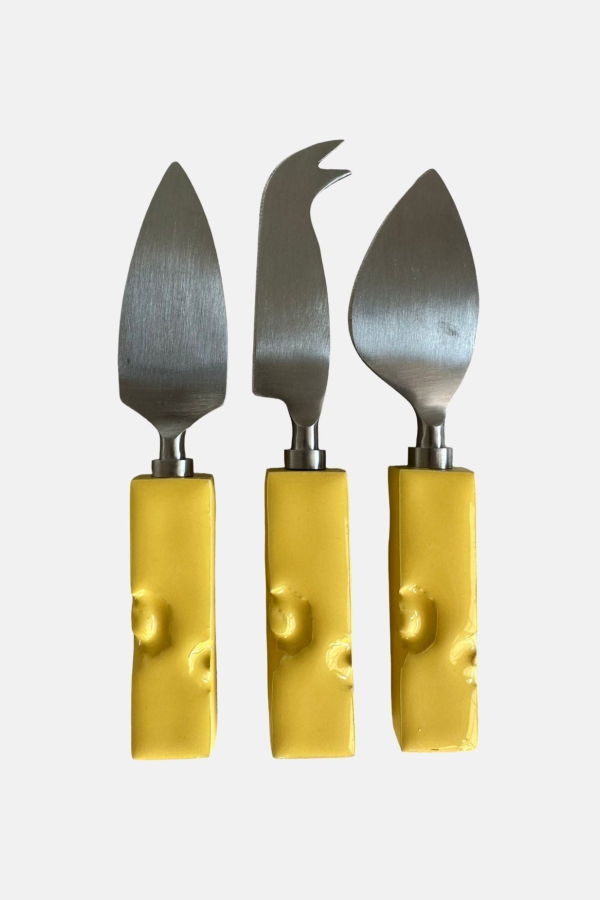 Studio Noticed Say Cheese! Cheese Knife Set - Yellow