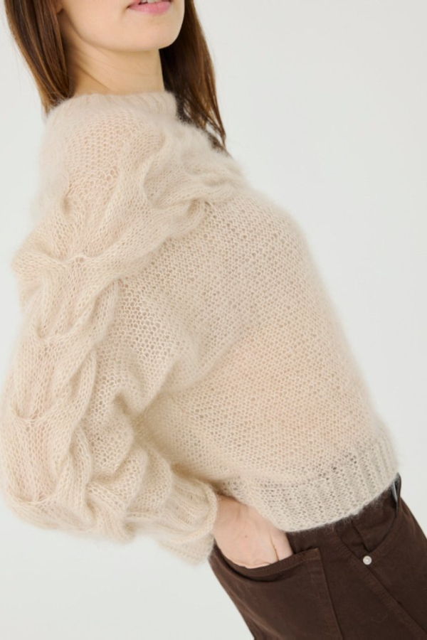 The Knotty Ones Jūra Silk & Mohair Sweater - Cloud