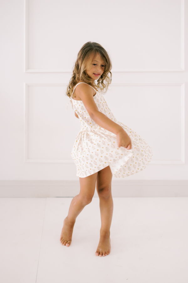 KIDS Piper&Cloth Hikari Pintuck Dress - Sonny Blossom