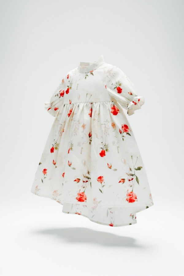Kids Piper&Cloth Madeleine Dress - Ivory Bloom