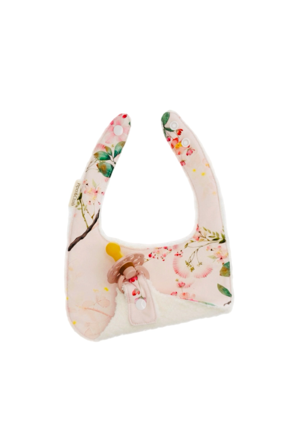 KIDS Piper&Cloth Soothe & Snap Pacifier Bib - Blush Botanical