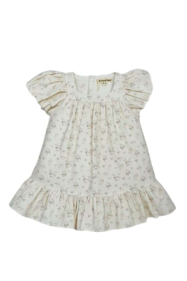 Kids Piper&Cloth Ruffle Hem Weekend Dress - Cottage Floral