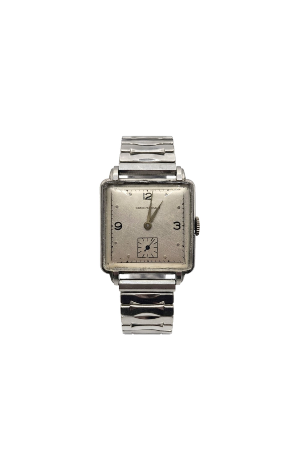 Girard-Perregaux (Switzerland) Steel Square Case, Manual-Wind Caliber 2890, Stamped 1 / 7891, Early 1950s