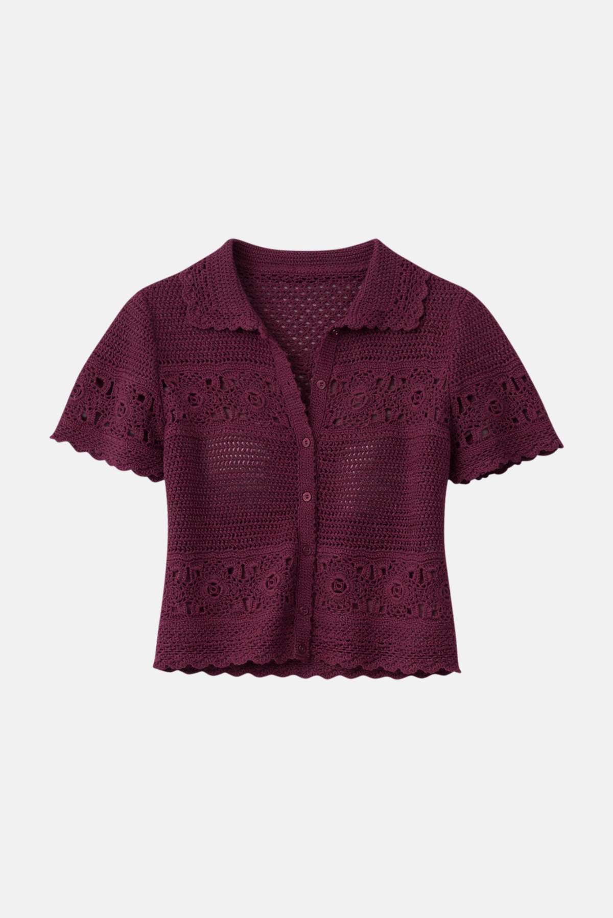 The Tile Club Molly Crochet Shirt - Image 1 of 4