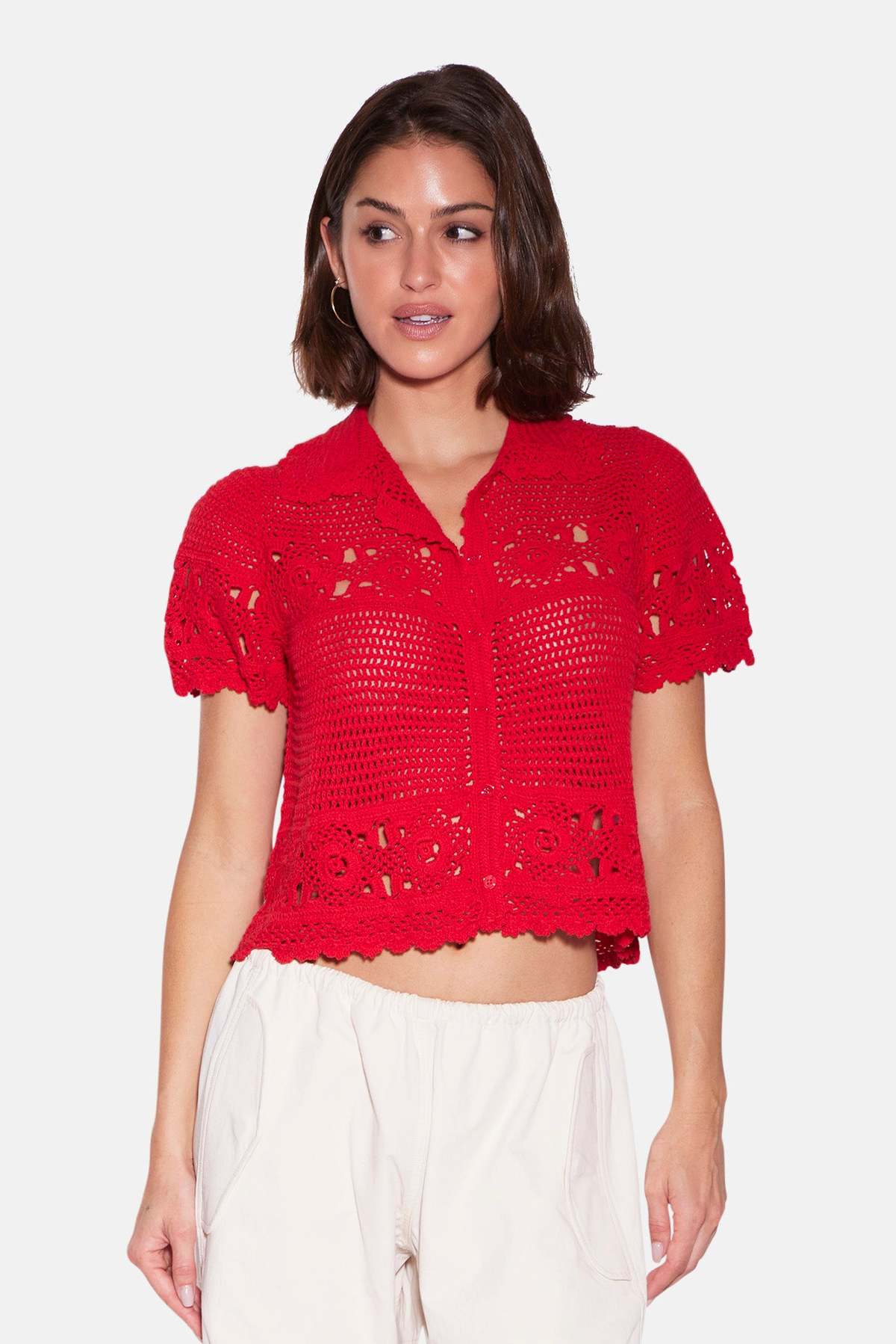 The Tile Club Molly Crochet Shirt - Image 2 of 6