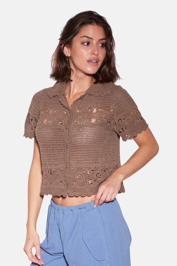 The Tile Club Molly Crochet Shirt
