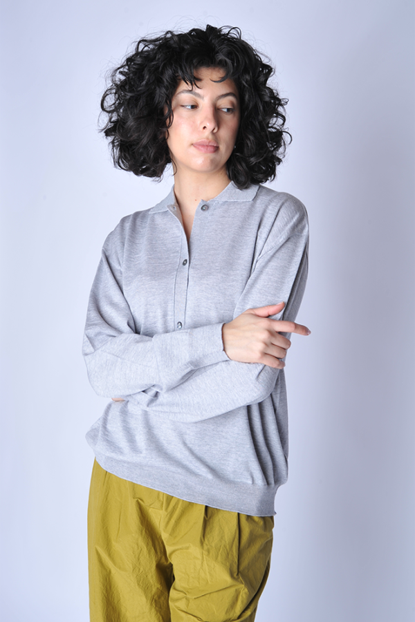 Sofie D'Hoore Morse Polo Sweater - Gray