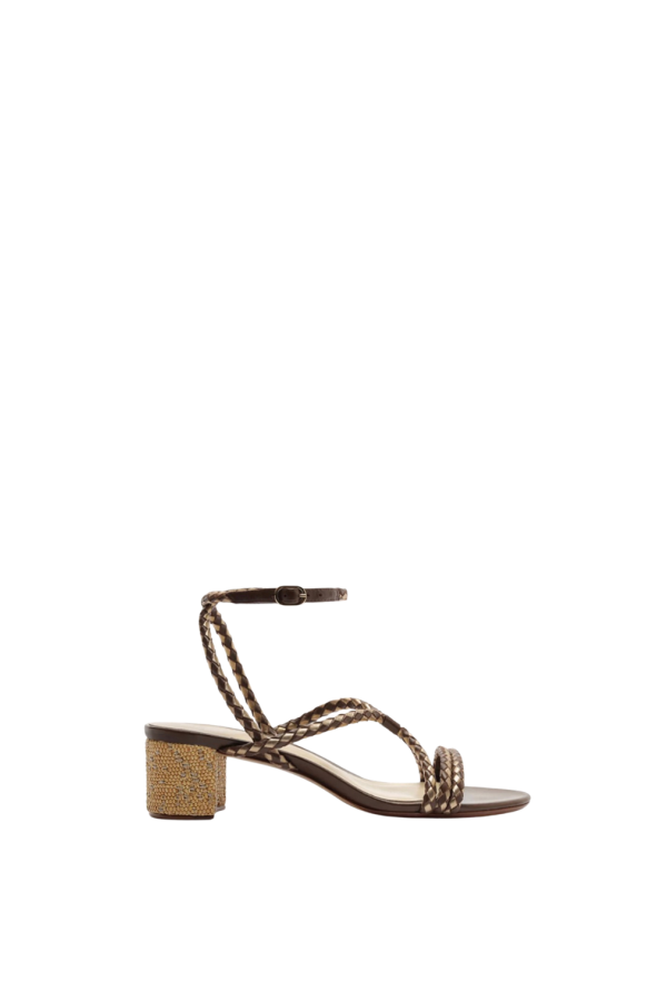 Alexandre Birman Elba 45 Block Heel - Brown