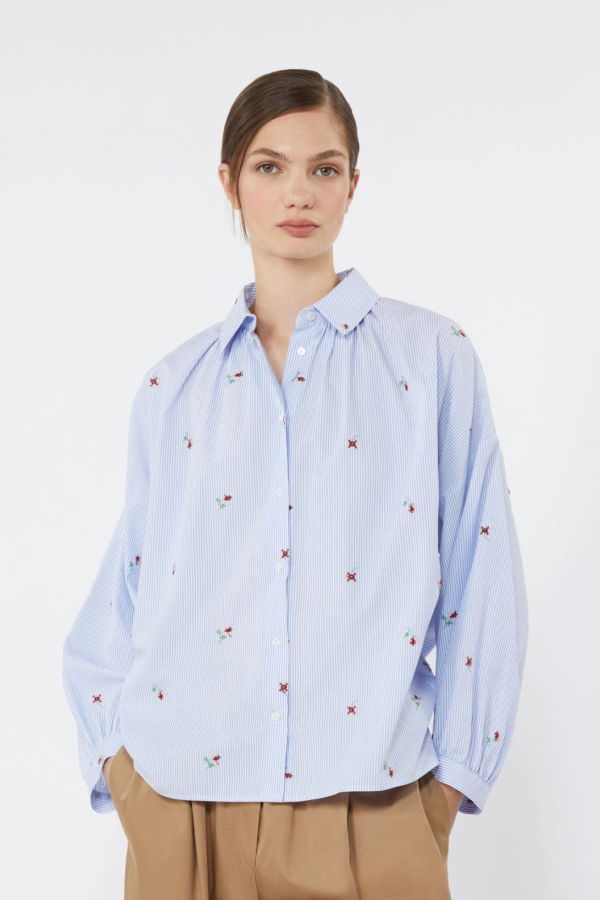 Weekend Max Mara Poplin Embroidered Shirt