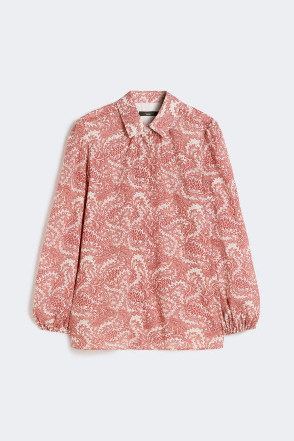 Weekend Max Mara Printed Cotton Voile Shirt - Cherry